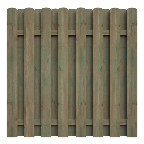Bohlenzaun Boleo gerade Kiefer kdi grn 180x180cm