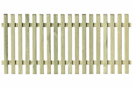 Vorgartenzaun Baltrum Kiefer kdi-grn 180x80cm Kpfe geschrgt