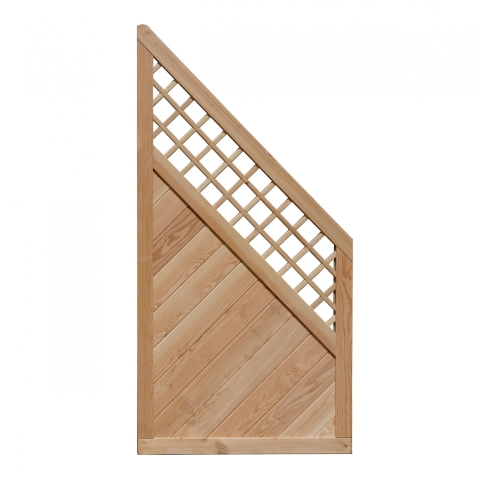 Zaun Fiona Abschlu&szlig; 50015 90x180x90cm - mit Gitter L&auml;rche natur