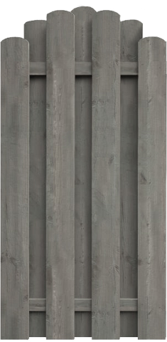 Bohlenzaun Boleo Kiefer kdi grau 90x180-160cm 51196