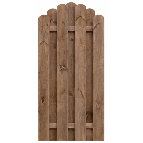 Bohlenzaun Boleo rund Kiefer kdi braun 90x180-160cm 51334