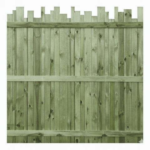 Bohlenzaun Fortix 180x180-175 cm Kiefer druckimpr&auml;gniert