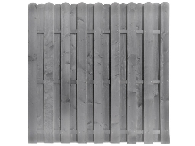Bohlenzaun Kiefer Farbton Steingrau vorlasiert 180x180 cm