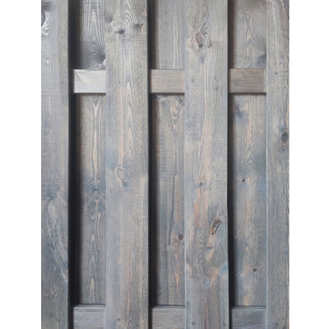 Dichtzaun Tralix Kiefer Steingrau vorlasiert 180x180-160cm Rundbogen