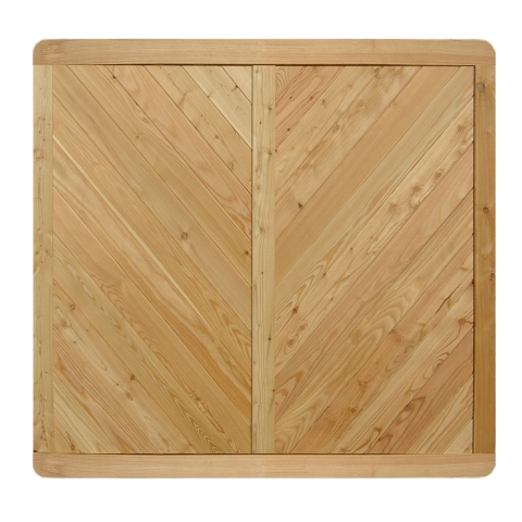 Massivzaun Privora 180x180cm geschlossen L&auml;rche natur