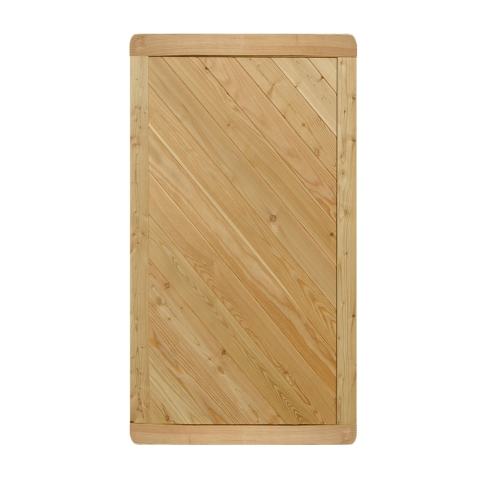 Massivzaun Privora 90x180cm geschlossen L&auml;rche natur