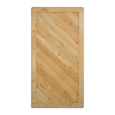 Massivzauntor Privora 100x180cm geschlossen L&auml;rche natur ohne Beschlag