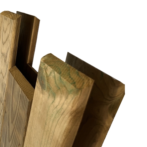 Bohlenzaun Fortix Duo 180x180-175cm Kiefer druckimp. beidseitig beplankt