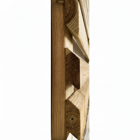 Massivzaun Rhombus gerade Kiefer KDI gr&uuml;n 180x180 cm