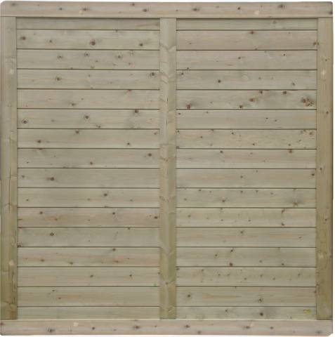 Massivzaun Toskana 180x180cm geschlossen Fichte druckimprgniert