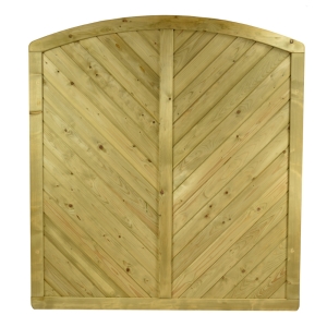 Massivzaun Piemont 180x180-160cm Rundbogen geschlossen aus Fichte kdi gr&uuml;n