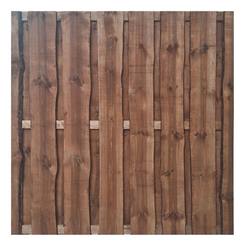 Bohlenzaun Starkis 180x180 cm Kiefer druckimpr&auml;gniert braun s&auml;gerauhen Bohlen