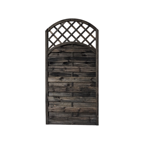 Dichtzaun Mailand Rundbogen 90x180-160cm Kiefer kdi grau