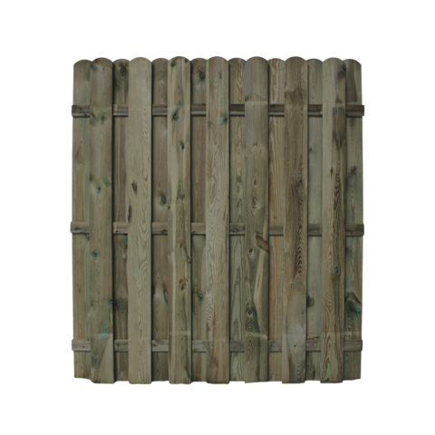 Bohlenzaun Staburo HOCH gerade Kiefer kdi gr&uuml;n 180x200cm