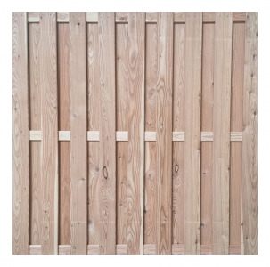 Bohlenzaun Tectur L&auml;rche natur gerade 180x180cm