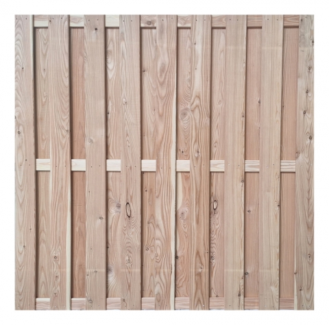 Bohlenzaun Tectur L&auml;rche natur gerade 180x180cm