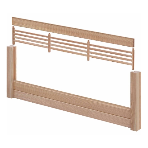 Selbstbauzaun Gardo XL DIY L&auml;rche natur mit Rankelement 180x194 cm