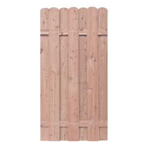 Bohlenzaun Barin Rundkopf gerade L&auml;rche natur 90x180 cm