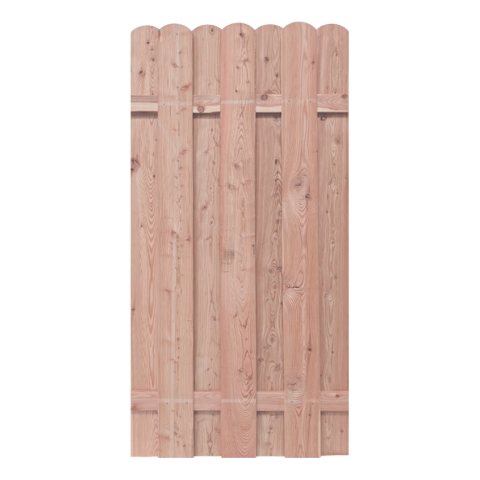 Bohlenzaun Barin Rundkopf gerade L&auml;rche natur 90x180 cm