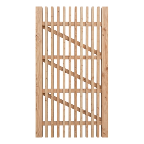 Lattenzaun Tor Norden 100x180cm L&auml;rche natur ohne Schlossfr&auml;sung