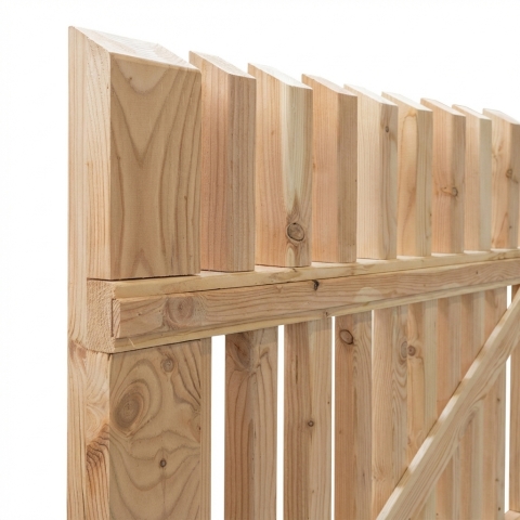 Lattenzaun Tor Norden 100x180cm L&auml;rche natur ohne Schlossfr&auml;sung